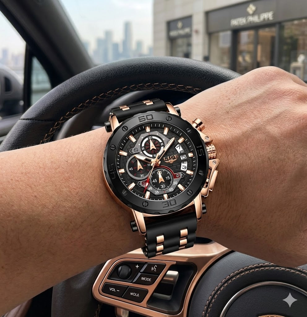 LIGE TITAN GOLD™ | El Reloj del Hombre que Impone Presencia