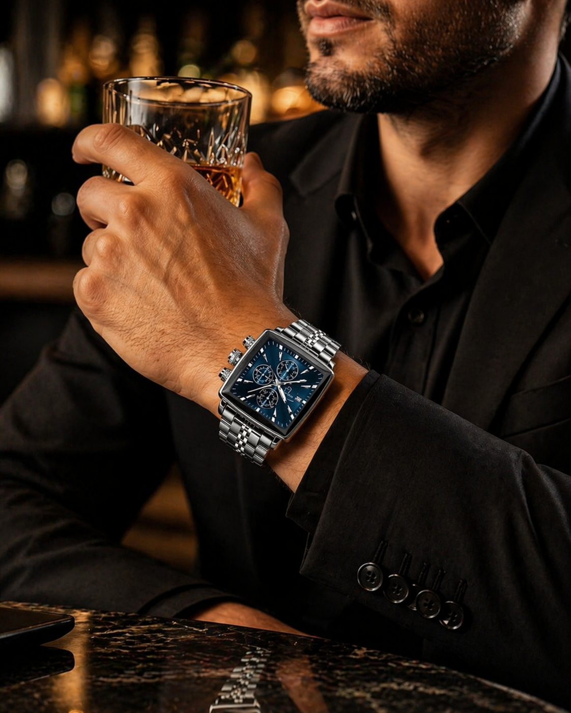Poedagar Executive Square – Reloj de Lujo para Hombre