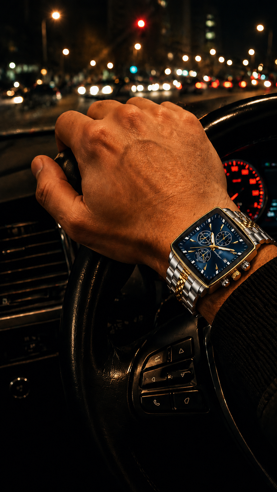 Poedagar Executive Square – Reloj de Lujo para Hombre