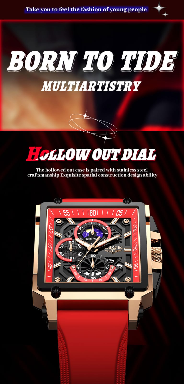 🟥🔥 RELOJ LIGE RED MACHINE – ESTILO QUE ROMPE LAS REGLAS 🔥🟥