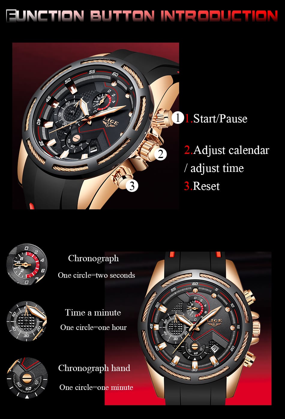 🎯 “LIGE Titan Force – El Reloj Indestructible que Marca Tu Poder”