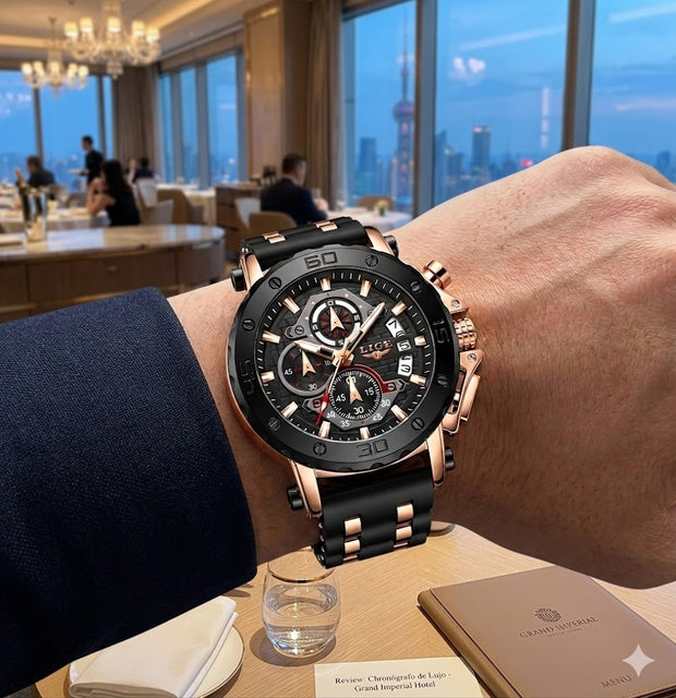 LIGE TITAN GOLD™ | El Reloj del Hombre que Impone Presencia
