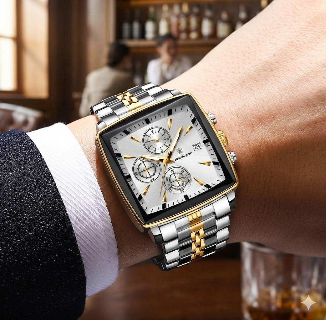 Poedagar Executive Square – Reloj de Lujo para Hombre